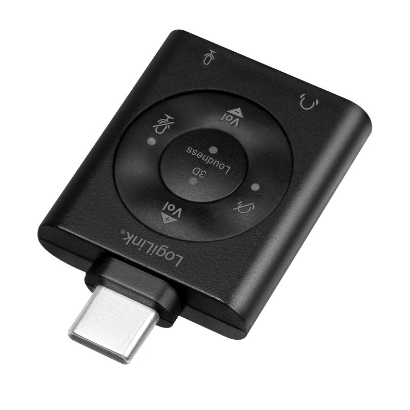 LOGILINK USB3.2 garso adapteris USB-C (vyriškas) į 2x3,5mm (moteriški) 7.1