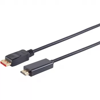 Vaizdo kabelio adapteris S/CONN 10-71075 10 m DisplayPort HDMI Type A Juodas