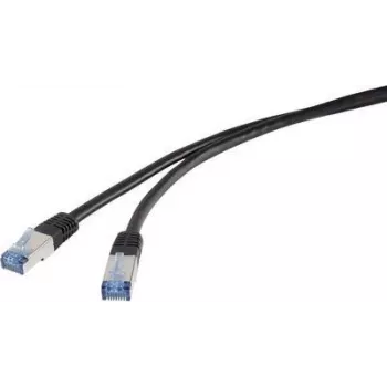 Renkforce RF-4673688 tinklo kabelis juodas 2 m Cat6a S/FTP (S-STP) (RF-4673688)