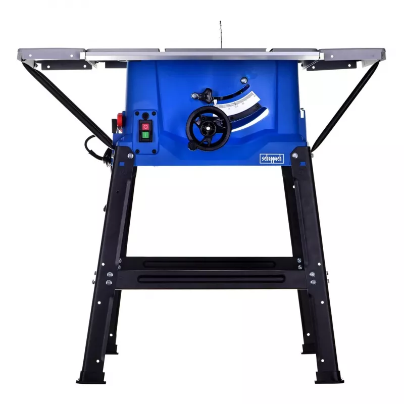 Staldis pjūklas Scheppach HS100S Special Edition – 2000 W, 250 mm diskas, 85 mm pjovimo gylis, 0–45° kampas, sulankstomas stovas