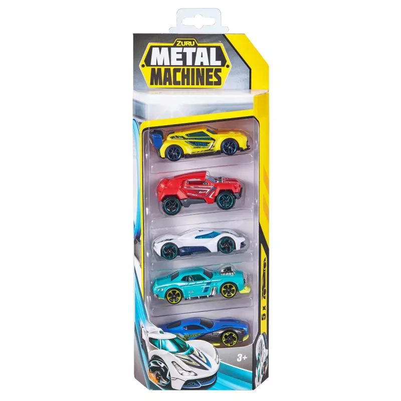 Zuru Metal Machines 1:64 liejamų metalinių automobilių 5 vnt. rinkinys, 2 serija, mišrių modelių