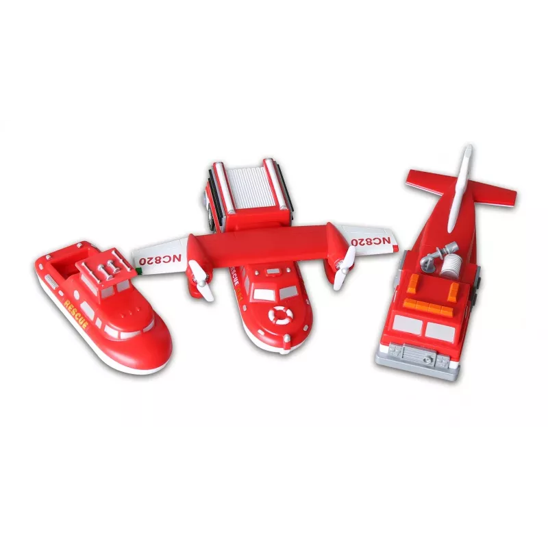Konstrukcinis rinkinys Popular Playthings Mix or Match Vehicles Fire and Rescue