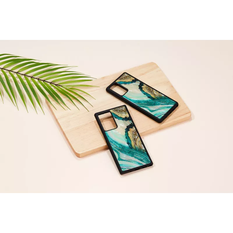 Apsauginis dėklas iKins Samsung Galaxy Note 20 – Aqua Agate dizainas