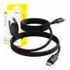 USB-C į USB-C įkrovimo laidas Baseus Tungsten Gold 100W 1 m, juodas, nailoninis