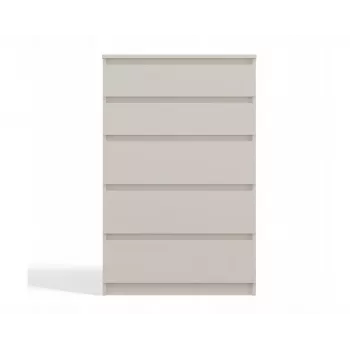 Komoda top e shop MALWA M5, 5 stalčių, Cashmere, 700×1095×400 mm, medžio drožlių plokštė