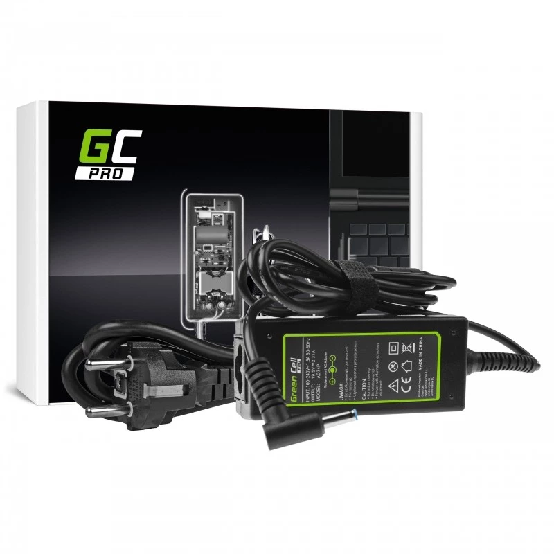 Green Cell AD74P 45W 19,5V 2,31A nešiojamojo kompiuterio maitinimo adapteris, juodas