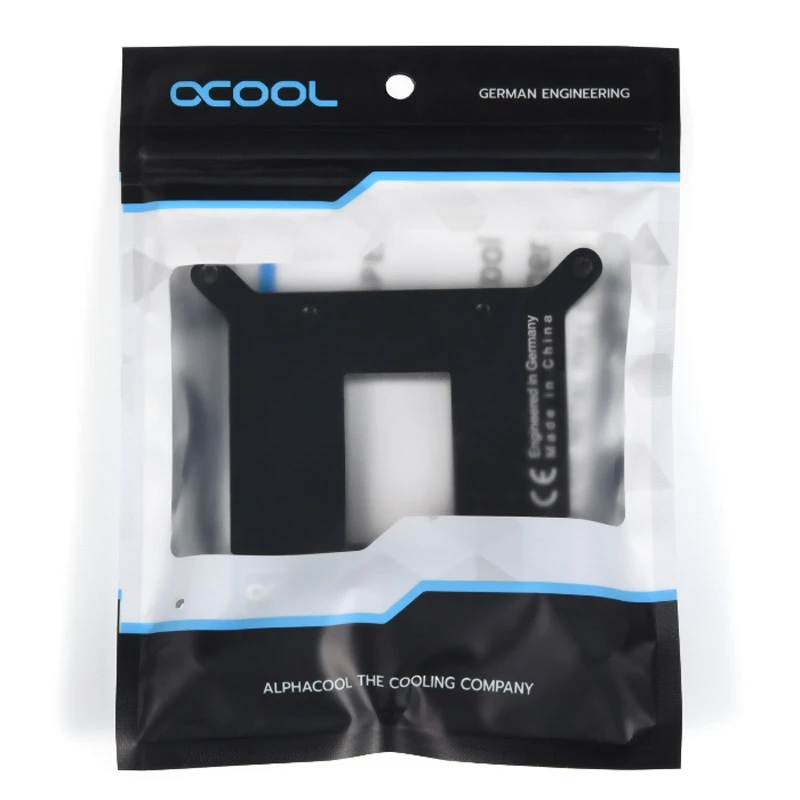 Alphacool 13072 Juoda metalinė galinė plokštė 86x67x86 mm