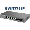 Valdomas L2 Gigabit PoE tinklo jungiklis Grandstream GWN7711P — 8x RJ-45 10/100/1000, 48V DC, stalinis/sieninis
