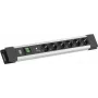 Maitinimo blokas Bachmann CONNECTUS 6× CEE 7/3 lizdai, 1× SPD-Plus apsauga nuo viršįtampių, 1× jungiklis, 2,0 m laidas