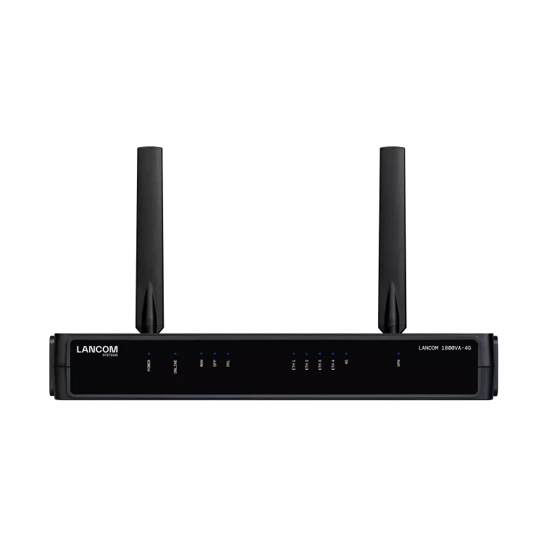 LANCOM 1800VA-4G maršrutizatorius su DSL modemu ir 4 prievadų jungikliu
