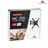 Sieninis TV laikiklis Maclean MC-759, 13–55 colių, 30 kg, VESA 75x75–400x400, pakreipiamas, reguliuojamo gylio