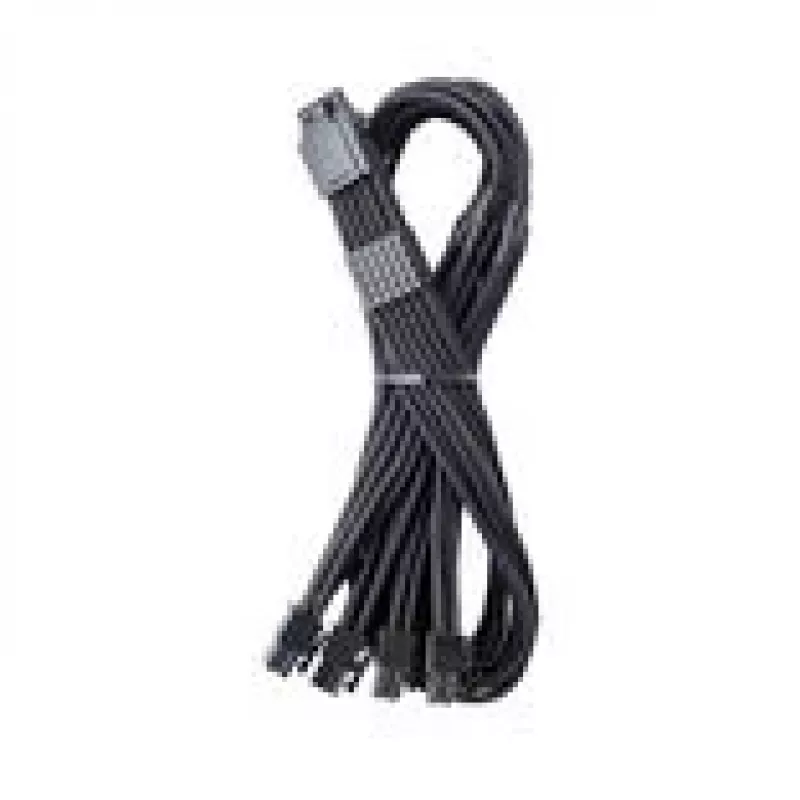 CableMod C-Series Pro ModMesh 16 kontaktų į 4×8 kontaktų pintas maitinimo laidas, skirtas Corsair Type 4 ir Type 3 maitinimo blokams, 60 cm, juodas