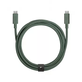 Laidas USB-C į USB-C Native Union Belt Cable Pro 240W, 2,4 m, USB 2.0, 0,48 Gbit/s, Žalias