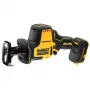 Pjūklas stūmoklinis DeWALT DCS369N-XJ, bešepetėlis variklis, belaidis, pjovimo gylis mediena 9 cm, plienas 4 cm, 2800 smūgių/min, 1.43 kg
