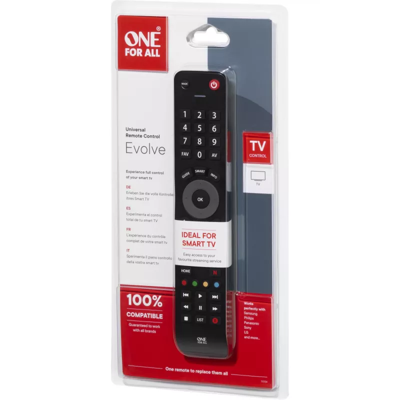 One For All Advanced Evolve televizoriaus nuotolinio valdymo pultelis