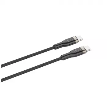 Fiksuotas pintas USB-C laidas, 100W, FIXDB-CC12-BK, juodas