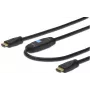 Assmann HDMI High Speed jungiamasis laidas, tipas A, su stiprintuvu, M/M, 40,0 m, buvęs HDMI 1.3, UL, juodas, auksuotas (AK-330105-400-S)