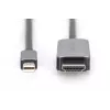 DIGITUS adapteris Mini DisplayPort (kištukas) → HDMI (kištukas) 1,0 m, palaiko 8K 60 Hz, juodas (DB-340109-010-S)