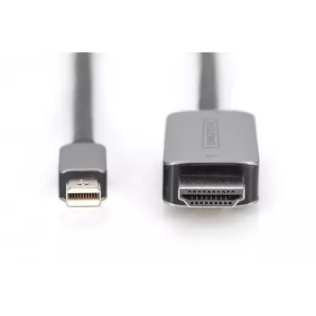 DIGITUS adapteris Mini DisplayPort (kištukas) → HDMI (kištukas) 1,0 m, palaiko 8K 60 Hz, juodas (DB-340109-010-S)