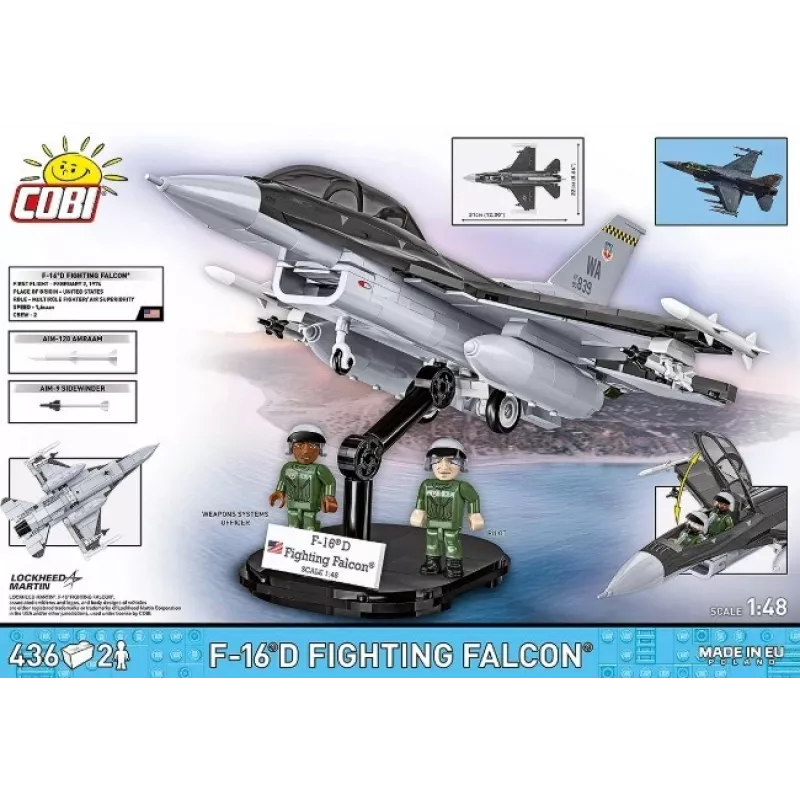 Konstruktorius Cobi F-16D Fighting Falcon, 436 detalių