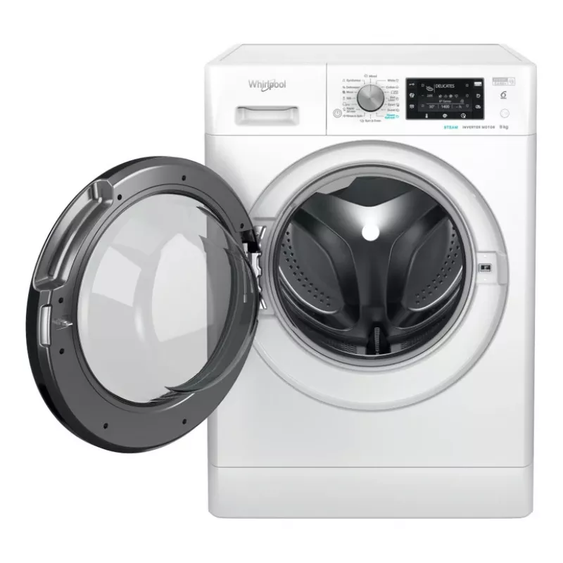 WHIRLPOOL Skalbimo mašina FFD 9489 BV EE, 9 kg, 1400 aps./min., A energijos klasė, gylis 63 cm, inverterinis variklis, juodos durelės