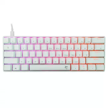 Laidinis mechaninis klaviatūra White Shark Shinobi-2 (GK-004211) — US išdėstymas, raudoni jungikliai, balta