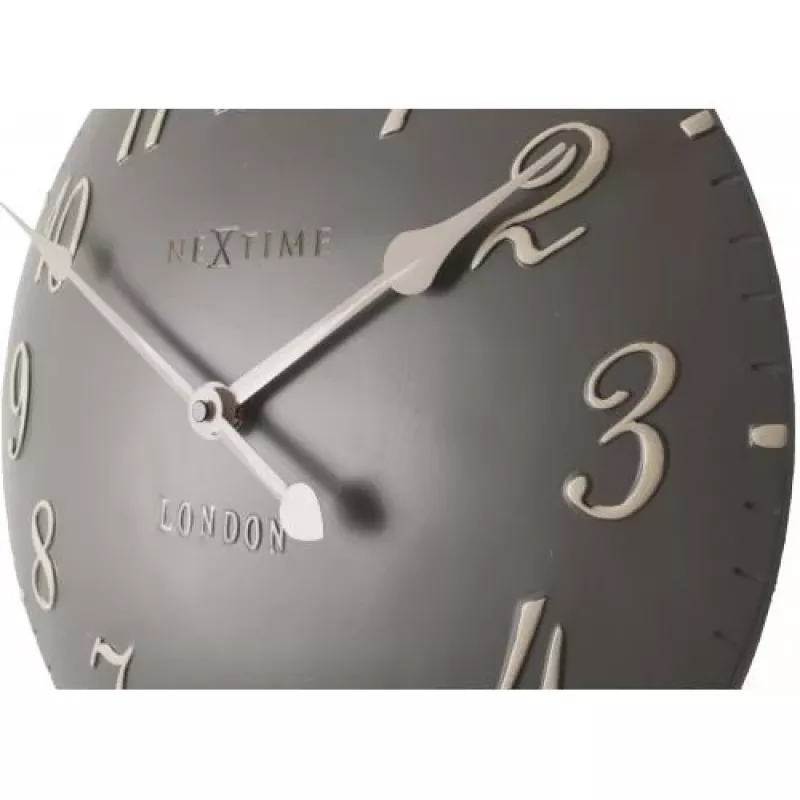 NeXtime klok 3084gs London Arabic, Ø34,5 cm, sieninis, pilka/balta