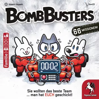 Stalo žaidimas Pegasus Spiele Pegasus Bomb Busters (Spiel des Jahres 2025) – šeimyninis strateginis žaidimas