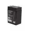UPS baterija Green Cell AGM15, 6 V, 4 Ah, sandarus švino rūgšties akumuliatorius (VRLA), juoda, 680 g
