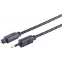 Optinis Toslink laidas ShiverPeaks 69014-2.0 — 2,0 m, 4,0 mm Toslink į 3,5 mm