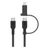 USB laidas Belkin BoostCharge Pro 1,5 m USB-C į USB-C/Lightning juodas
