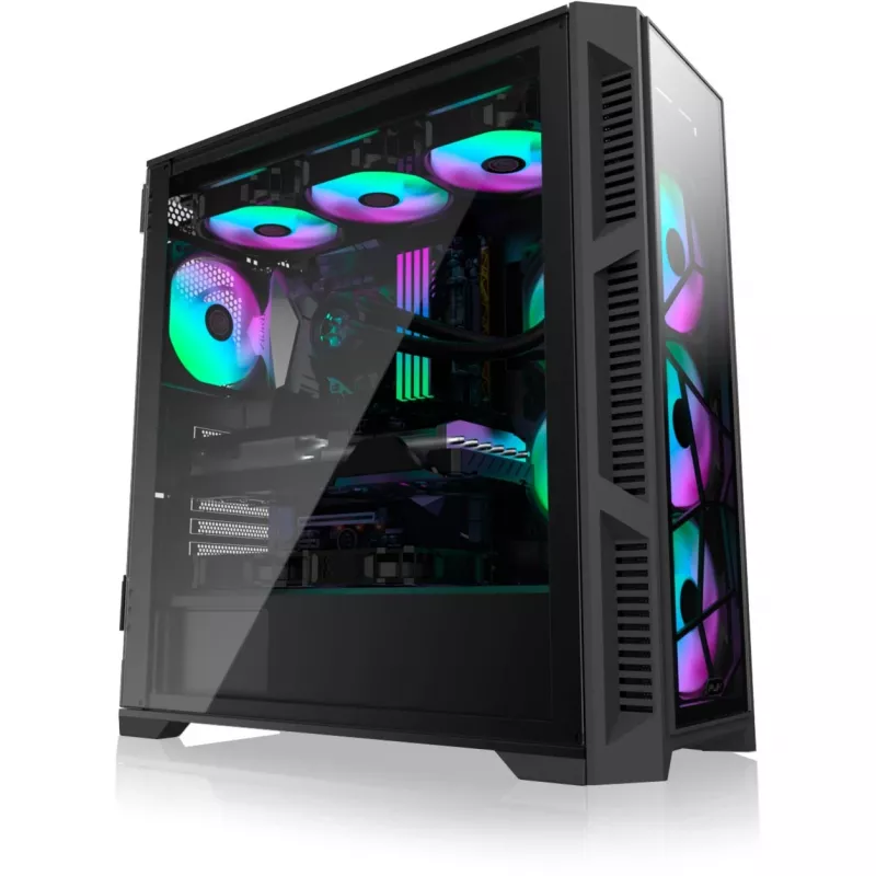 RAIJINTEK PONOS Ultra Midi bokštas, PC, juodas, ATX/EATX/micro ATX/Mini-ITX, SPCC korpusas