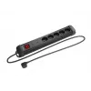 Lanberg SP1-05E-0300-BK apsauginis ilgintuvas su 5 lizdais ir 3 m laidu