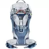 Kūdikio nešimo kuprinė DEUTER Kid Comfort Active – mėlyna, poliamidas, iki 22 kg, saulės stogelis, kojų atrama, VariQuick, Lite Air