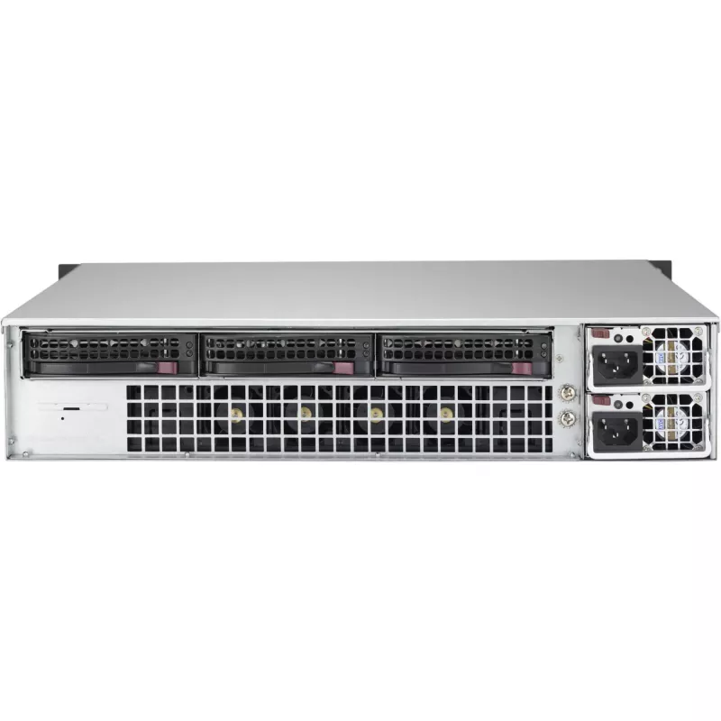 Super Micro Supermicro SC823M TQC-R802LPB - stelažinis korpusas - montuojamas į stelažą - 2U - ATX - SATA/SAS - karštai keičiamas - 800 W - juodas (CSE-823MTQC-R802LPB)