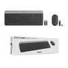 Belaidis klaviatūros ir pelės rinkinys Logitech MK470 Slim Combo (grafitas)