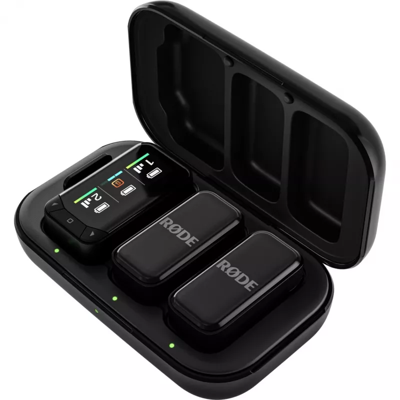 Belaidis lavalier mikrofonų rinkinys Rode Wireless Micro Camera Kit su belaidžiu siųstuvu ir imtuvu