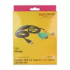 Serijinis kabelis DeLOCK 63466 USB Type-A DB-9 1,5 m juoda/žalia/geltona