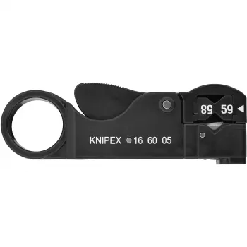 Knipex 16 60 05 juodas kabelių nuėmiklis