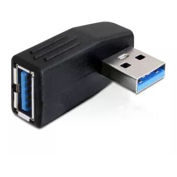 USB 3.0 adapteris – lizdo pasukimas 90° DeLOCK 65341 juodas