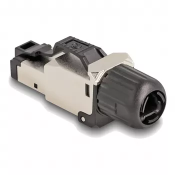 DeLOCK 86016 laidų jungtis RJ45/LSA juoda sidabrinė