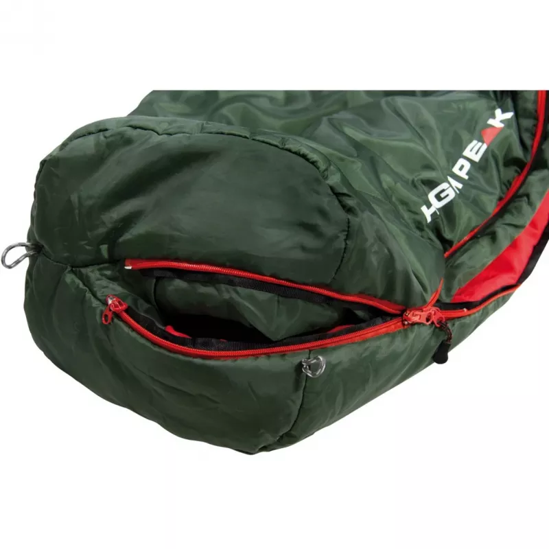 Miegmaišis mumija Black Arrow ECO (tamsiai žalia/raudona)