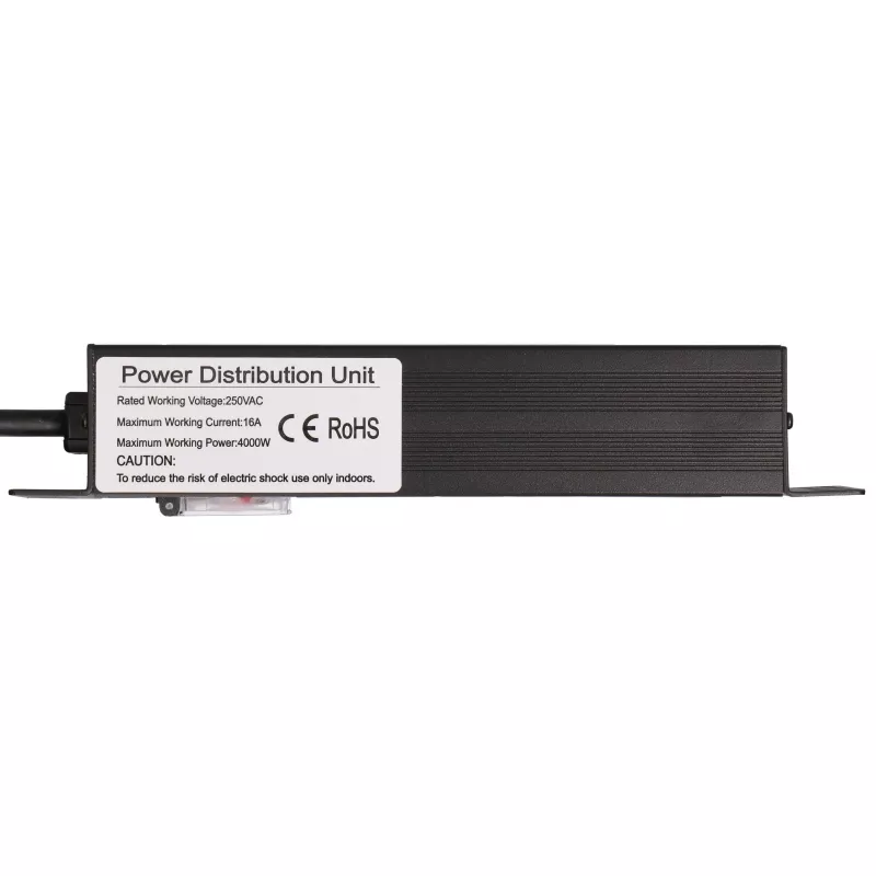 Extralink 10 1U 3 lizdų EU tipo maitinimo PDU su jungikliu PDU 3-EU