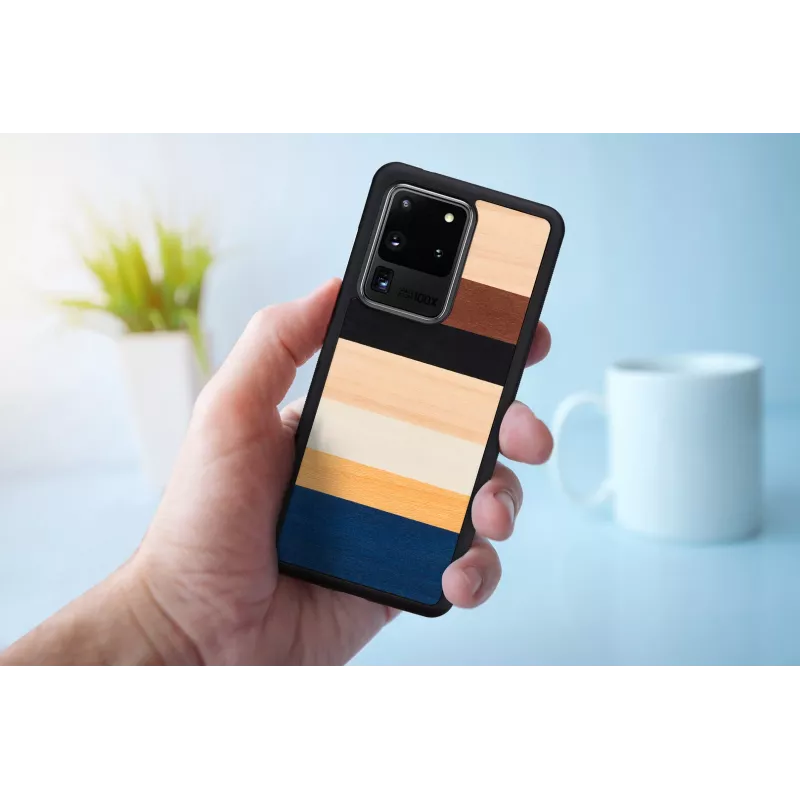 Telefono dėklas „man and wood“ Samsung Galaxy S20 Ultra – juodas