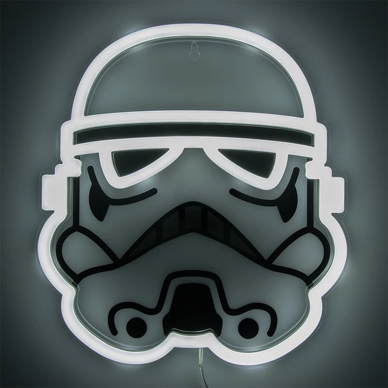 LED neoninė sieninė lempa Paladone Stormtrooper modelis PP14595SWVN, dekoratyvinis „Žvaigždžių karų“ apšvietimas