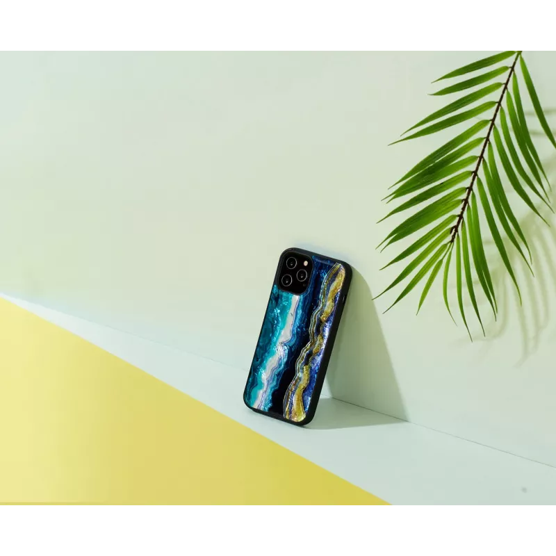 Apsauginis dėklas iKins Apple iPhone 12 Pro Max — violetinis agato raštas
