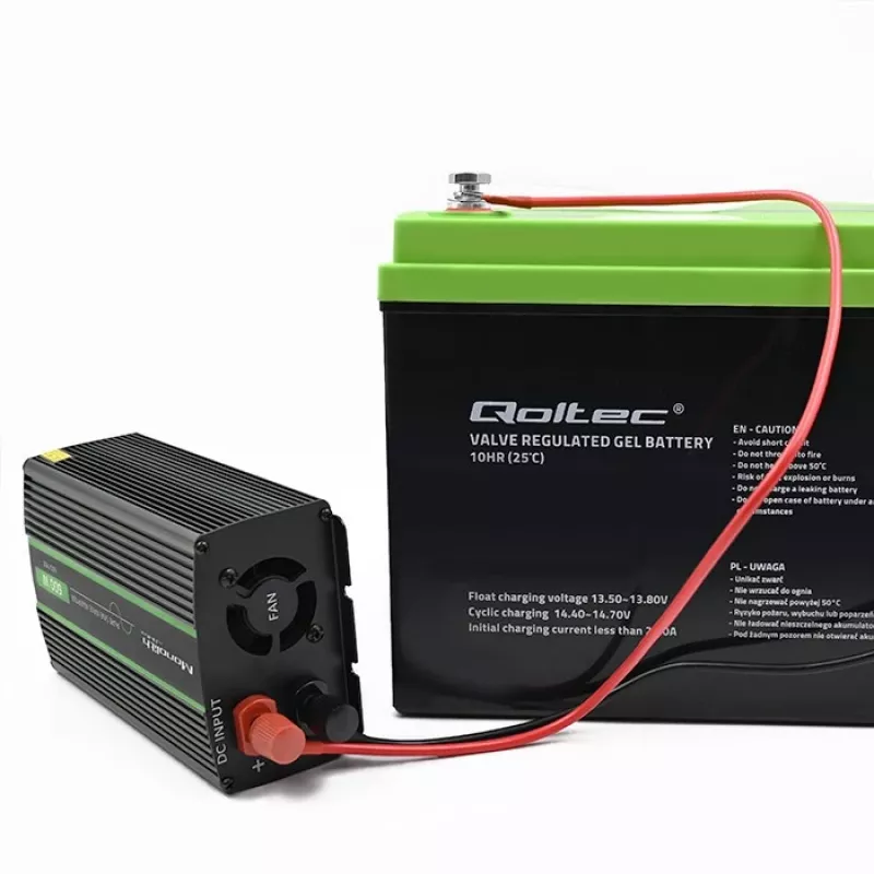 Qoltec Monolith automobilinis keitiklis 600 W juodas