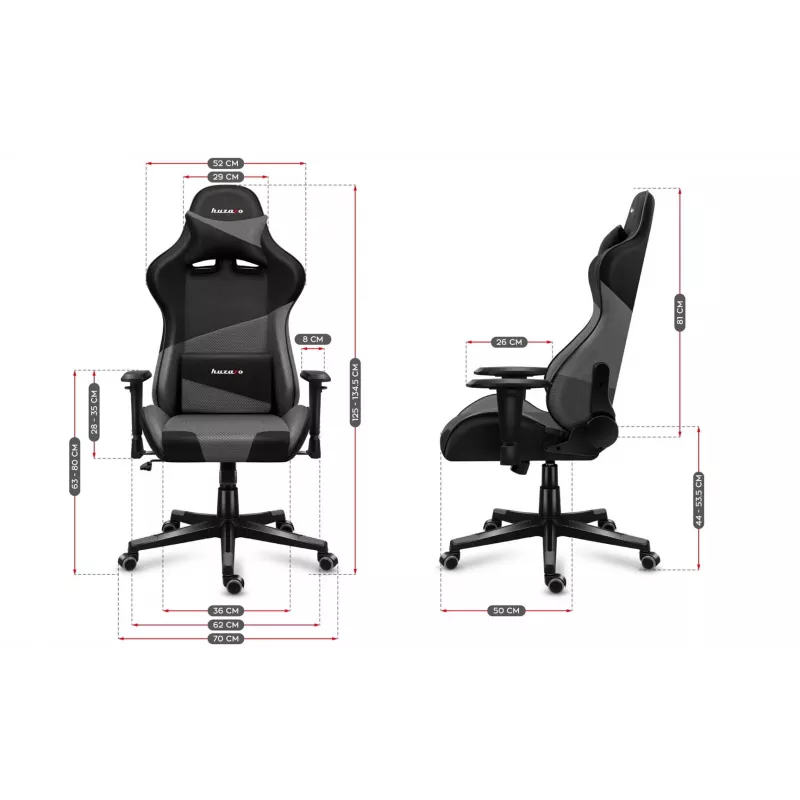 Huzaro Force 6.2 Grey Mesh žaidimų kėdė