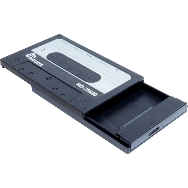 Išorinis HDD dėklas Inter-Tech HD-25620 juodai baltas 2,5 colio