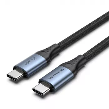Vention USB4 Gen 3x2 Type-C į Type-C laidas 1 m, 5A, aliuminio lydinys, medvilninis pynimas